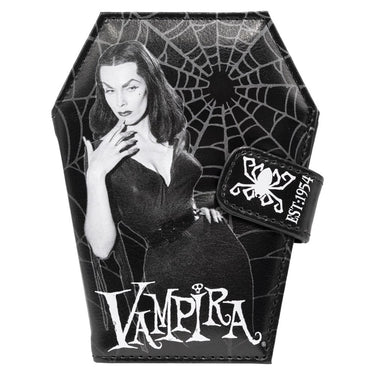 Vampira Cobweb Coffin Wallet - Kreepsville